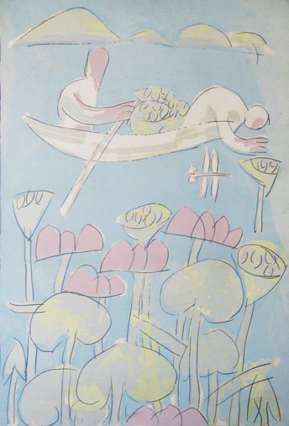 Picking Lotus by Guang Jun, 1985