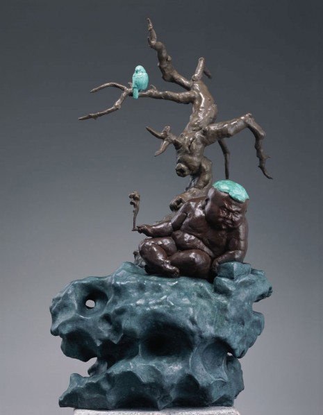 Smoke and Mist by Qu Guangci; 82×47×32cm; casting copper, 2010