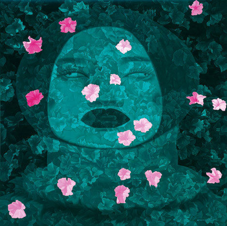 Feng Zhengjie, Floating Floras Series No. 19; Oil on Canvas, 2010