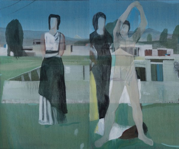 Untitled, 162×97cm×2; Oil on canvas, 2011