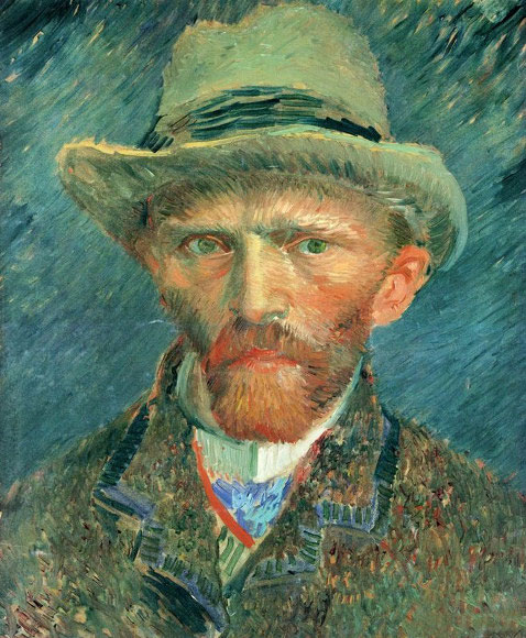 Van Gogh's Self-Portrait in 1887 (an oil on board)