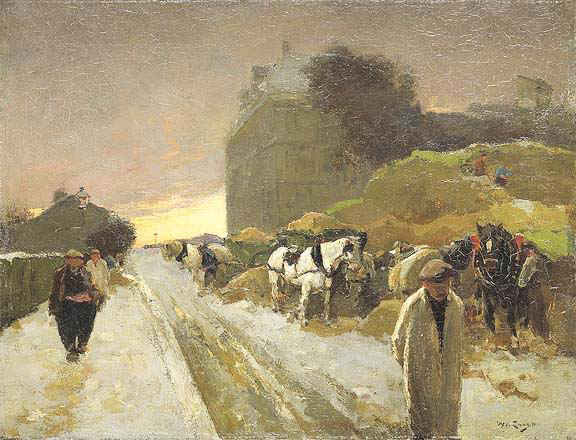 Willem de Zwart, The Winter of Montmartre, 1890;  50.5 x 60.5 cm