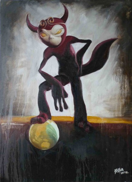 FOOTBALL BABY by Gu Qunye; 60x80CM, 2011