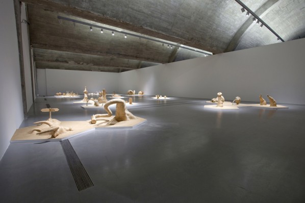 Installation view of "Qiu Zhijie: Cell" at Pace Gallery, Beijing, 2011; Photograph by Wang Xiang