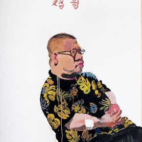 Wang Yuping, “Brother Ji”, oil painting and acrylic, 150 x 120 cm, 2005