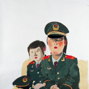Wang Yuping, “Female Soldiers”, oil and acrylic on canvas, 150 x 120 cm, 2006