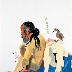 Wang Yuping, “How Cute the Bird is ”, oil and acrylic on canvas, 150 x 120 cm, 2006