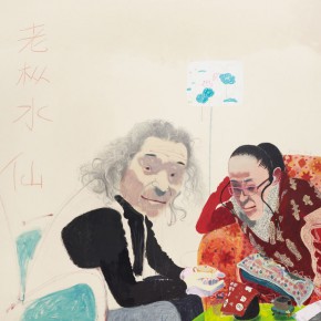 Wang Yuping, “Old fir Narcissus”, oil and acrylic on canvas, 200 x 240 cm, 2010