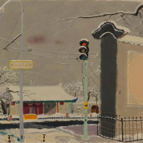 Wang Yuping, “Snow of the Admiralty of Qing Dynasty”, oil and acrylic on canvas, 58 x 72 cm, 2012