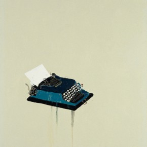 Wang Yuping, “Typewriter No.1”, oil and acrylic on canvas, 200 x 110 cm, 2009