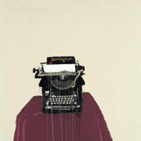 Wang Yuping, “Typewriter No.2”, oil and acrylic on canvas, 200 x 110 cm, 2009