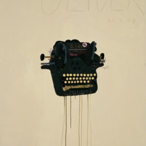 Wang Yuping, “Typewriter No.3”, oil and acrylic on canvas, 200 x 110 cm, 2013