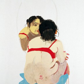 Wang Yuping, “Zhong (Sincere)”, oil and acrylic on canvas, 150 x 120 cm, 2006