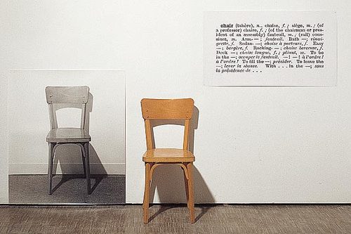 Joseph Kosuth's "One and Three Chairs"