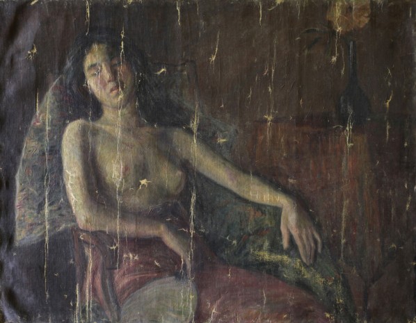 Li Shutong, A Half-naked Woman; Oil on Canvas, 91x116.5cm(collected in CAFA Art Museum)