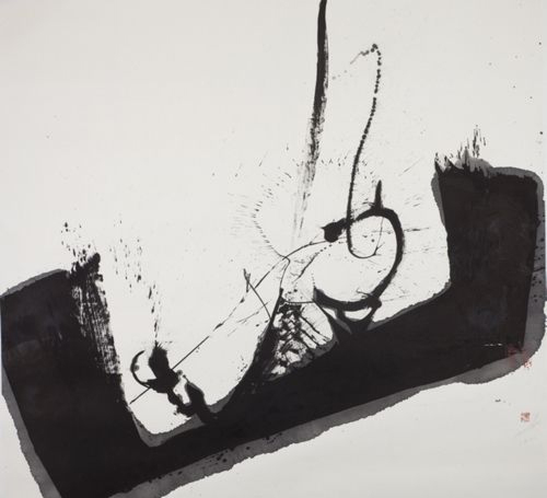 Shao Yan-The Tranquil, 2010; ink on paper, 200x200cm