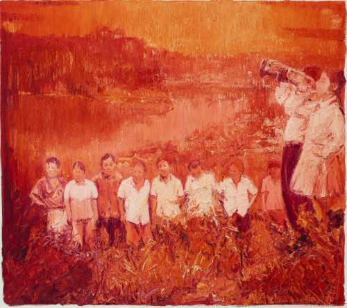 Chen Ke, Red-Gathering No.2, 2011; oil on canvas, 200×180cm