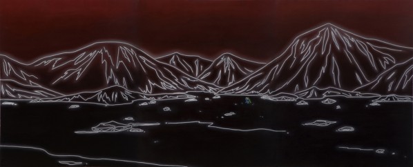 Miao-ku-yi Mountain, 2012; oil on canvas, 471X190cm