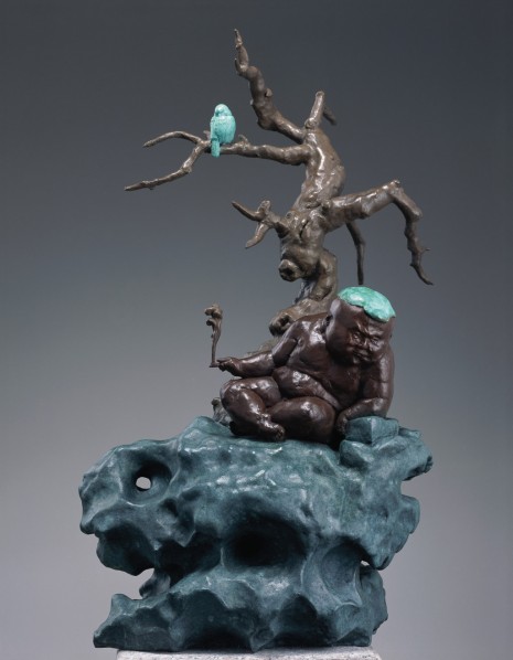 Qu Guangci, Smoke and Mist, 2010; Bronze, H.82x47x32cm