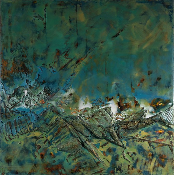 Sky, Earth and Time-Qu Qianmei Solo Exhibition, 2012; L-12, mixed media, 200cmx200cm