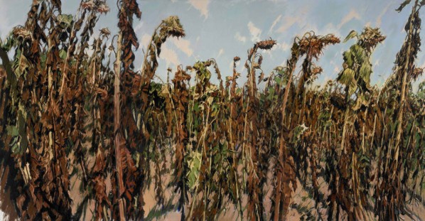 Xu Jiang, Sunflowers, 2008; Oil on Canvas, 280x540 cm