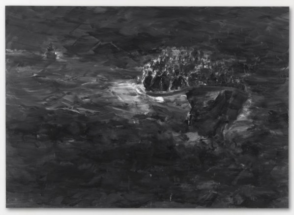 Yan Pei-Ming, Moonlight, 2011; Oil on canvas, 110 1/4 x 157 1/2 inches (280 x 400 cm)