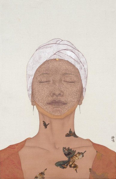 Zhu Zhengming, One Hundred Years of Solitud No.38, 2012; mixed media on silk, 33x52cm