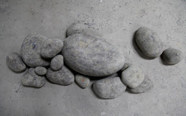 Li Hongbo, Stone, 2012; paper, Dimensions variable