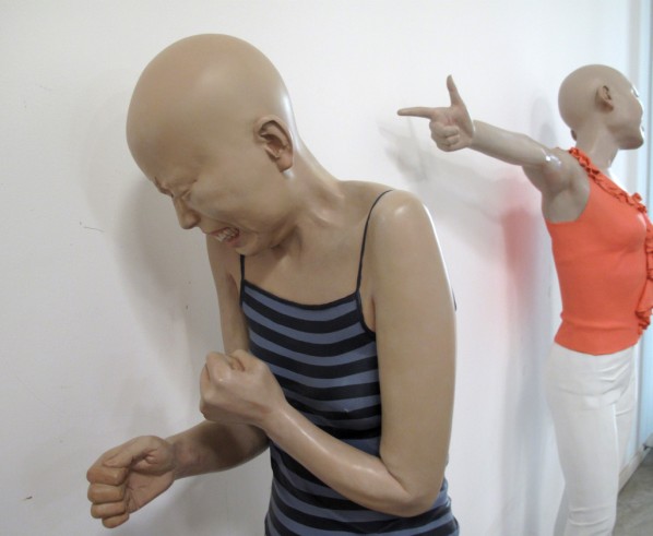 Xiang Jing’s “Bang!” (2002), in painted fiberglass