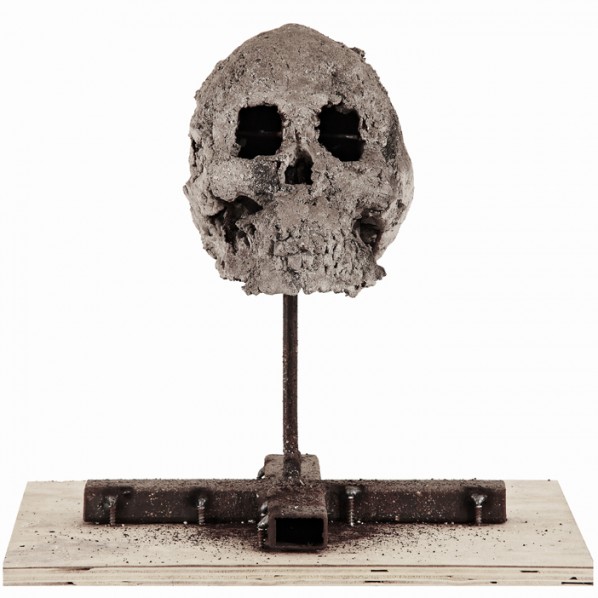 Ash Life NO.1, 2007, Ash, Steel, Wood, 40×40×39cm