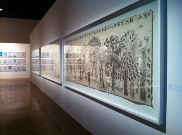 Exhibition View of Part of Xu Bing's “Forest Project,” together with the student artworks at the 30th Sao Paulo Biennial