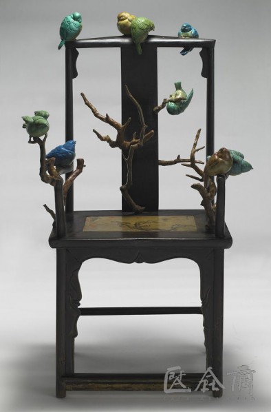 Qu Guangci-My Nature Tree, 2010; wooden chair, painted fiber glass, 121x72x61cm