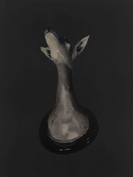 The Dark Side-Taxidermied Hear No.2, 2012; varnish and acrylic on linen, 70×60cm