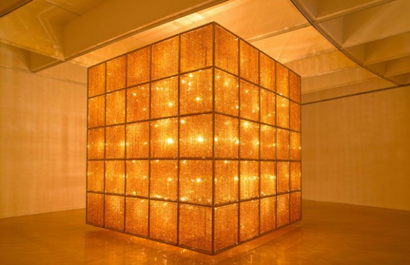 Cube Light, Ai Weiwei, Cube Light, 2008; Installation view at the Hirshhorn Museum and Sculpture Garden, Washington, DC, 2012.; Photo Cathy Carver