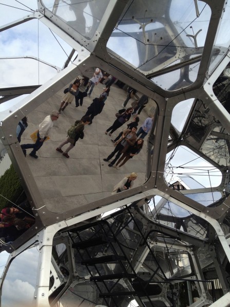 Tomás Saraceno on the Roof Cloud City 02; Steel, acrylic, and polyester. Lent by Christian Keesee.