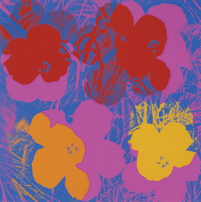 Flowers, 1970; Screen print on paper Collection of The Andy Warhol Museum, Pittsburgh ? 2012 The Andy Warhol Foundation for the Visual Arts, Inc./  Artists Rights Society (ARS), New York