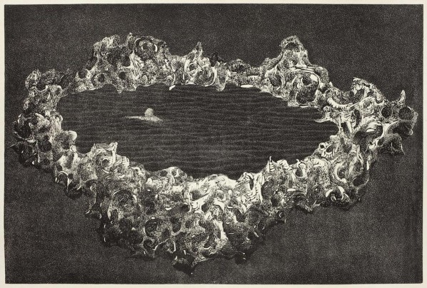 Yang Hongwei, EBB No.6, 2012; Woodcut on Rice Paper, 82cmx120cm