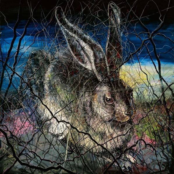 Zeng Fanzhi, Hare, 2012; oil on canvas, 400 x 400 cm