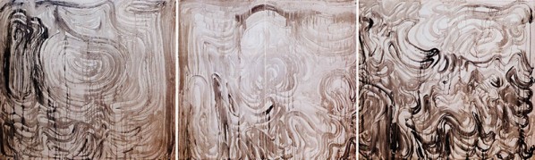 Yuan Yunsheng, Even though the waves getting bigger, 2010; ink on canvas, 200cm×660cm