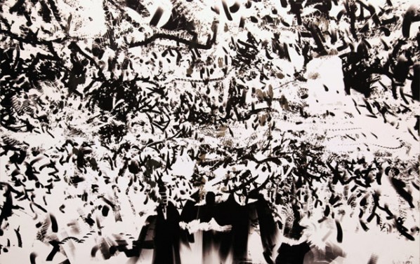 Feng Mengbo, "L Shot0378", 2013; Ink and archive grade inkjet on Hahnemühle Monet Canvas, 94 x 147 cm Feng Mengbo, "L Shot0378", 2013; Ink and archive grade inkjet on Hahnemühle Monet Canvas, 94 x 147 cm