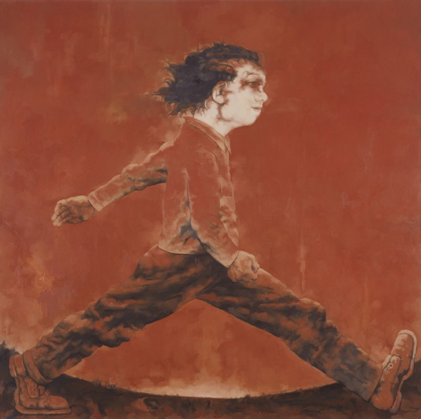 Su Xinping, "Man Going About", 2010; oil on canvas, 250×250cm