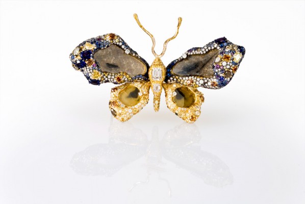 Front view of the Cindy Chao Black Label Masterpiece Royal Butterfly Brooch. Photo Cindy Chao