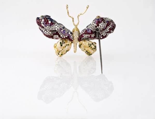 Back view of the Cindy Chao Black Label Masterpiece Royal Butterfly Brooch. Photo: Cindy Chao. 