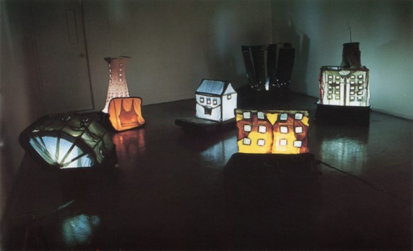 Yin Xiuzhen, "Suitcases", 2000