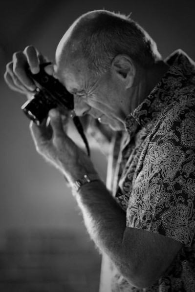 Ralph Gibson with his Leica Courtesy of Thorsten Overgaard