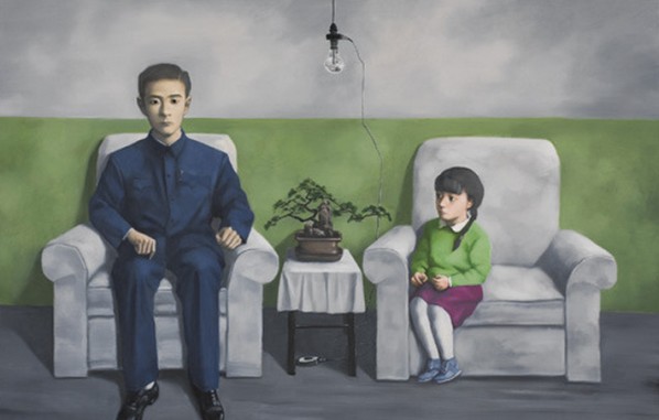 Zhang Xiaogang, "My Father", 2012; Oil on canvas, 140x220cm