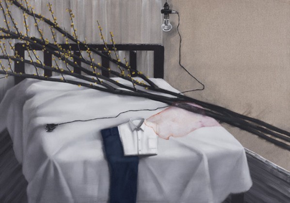 Zhang Xiaogang, "White Shirt and Blue Trousers", 2012; Oil on canvas, 140x200cm