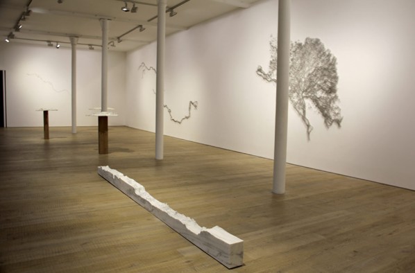 00 Overall Installation View of Maya Lin's Solo Show at Pace Gallery, London image © designboom