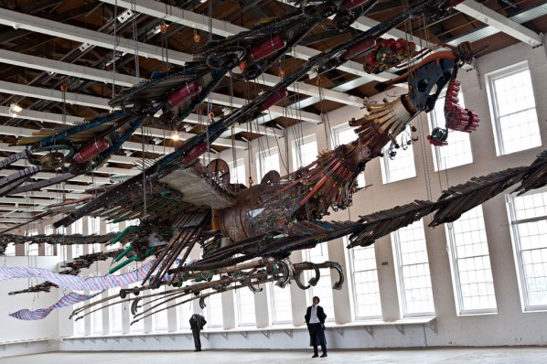 Installation View of Phoenix by Xu Bing at MASS MoCA 04