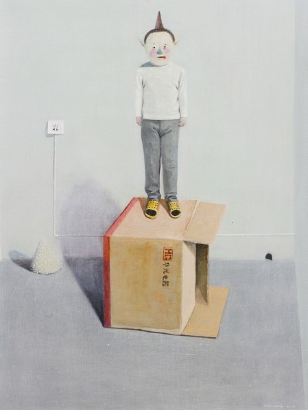 Mi Jie, "Here I Am, Without a Move V", 2012;  acrylic on canvas, 120×90cm